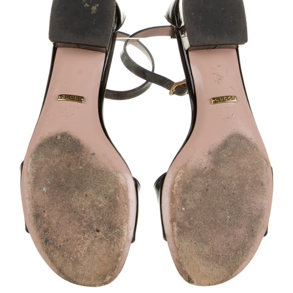 Gucci Horsebit Accent Patent Leather Sandal - Picture 5 of 5